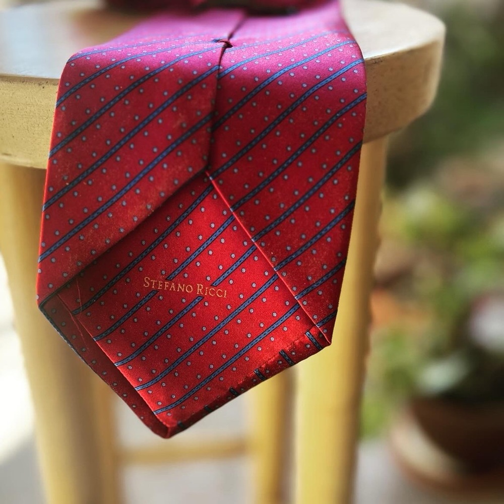 STEFANO RICCI Preloved prestige condition red tie.